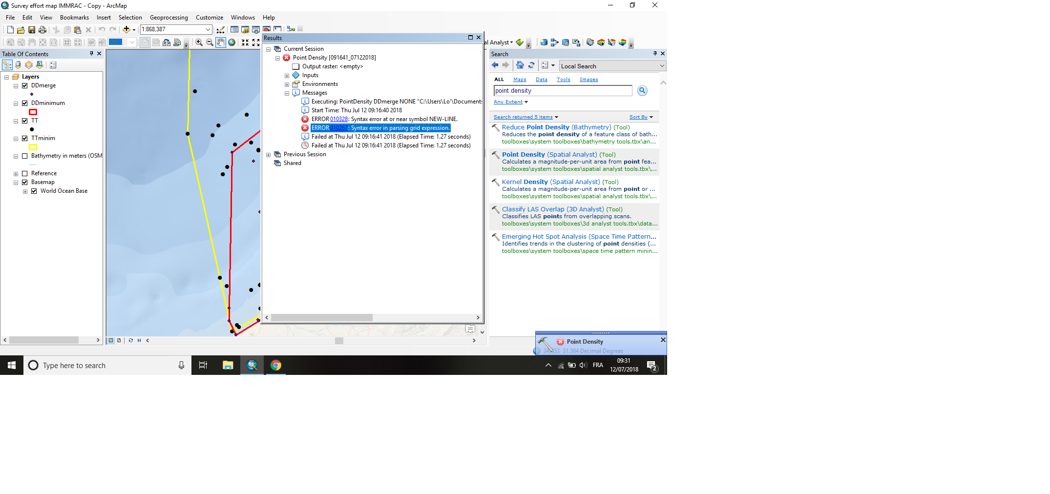 ERROR near symbol NEW-LINE + parsing grid expression